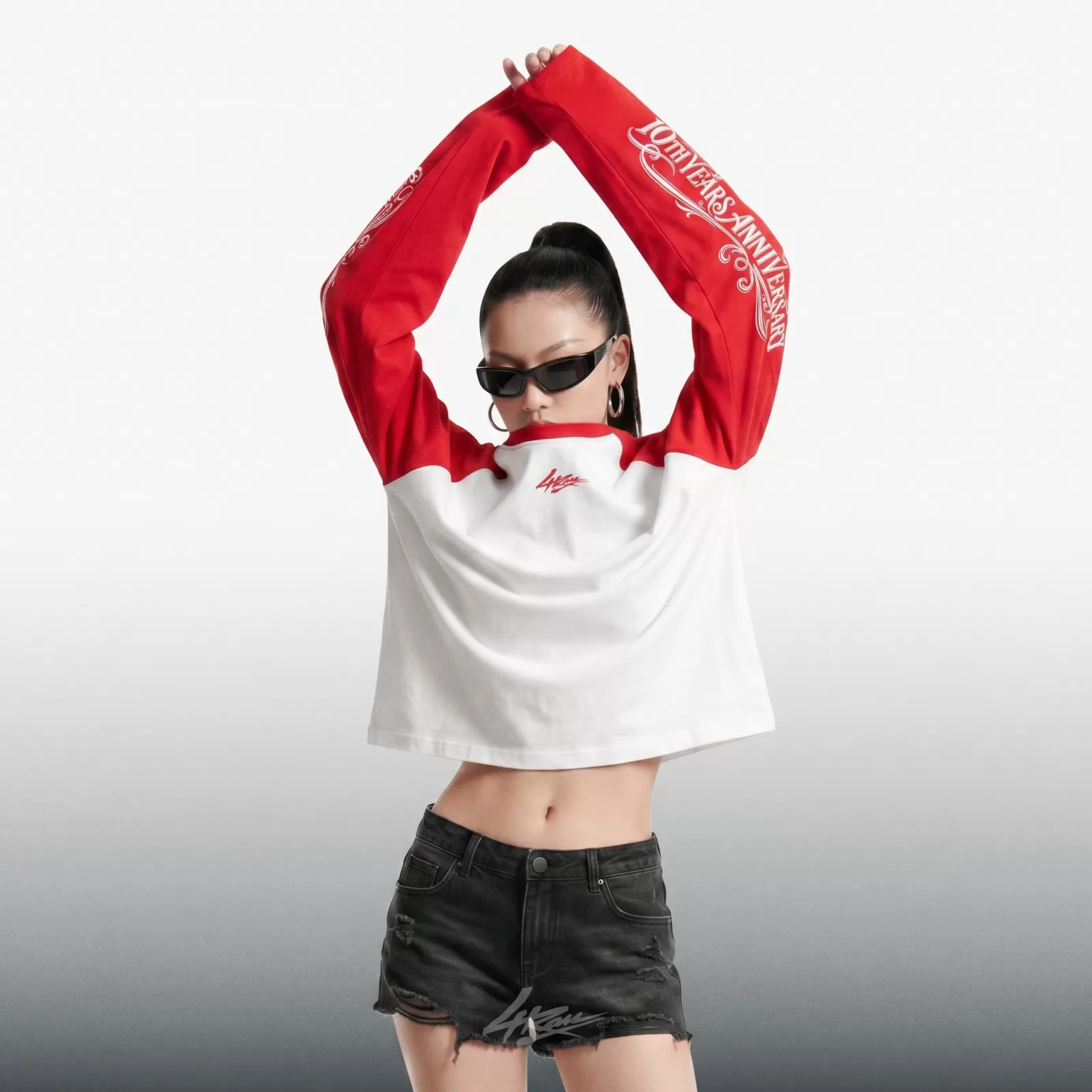 4RAU RAGLAN LONGTEE - RED - 9